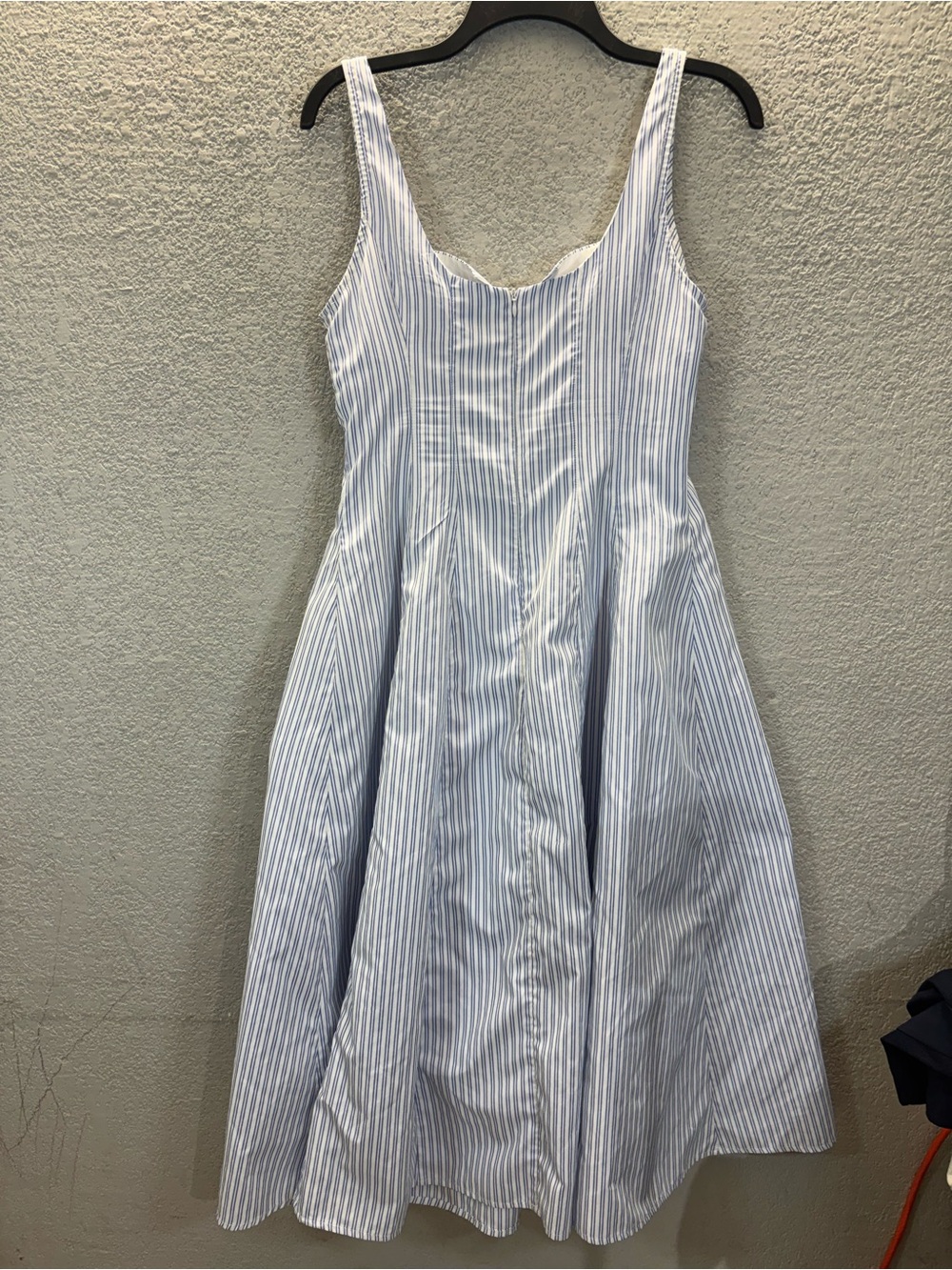 Cider Light Blue and White Striped Midi Dress - Picture 3 of 8